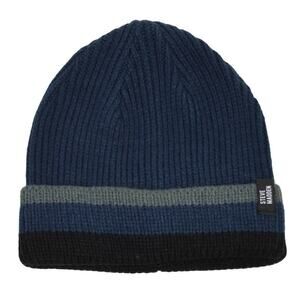 New! Steve Madden Men's Rib Knit Cuffed Beanie Winter Hat